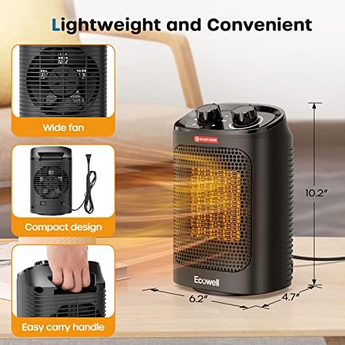 ECOWELL 1500W Portable Electric Space Heater 1