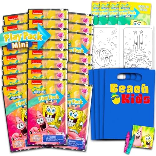 Viacom Spongebob Mini Party Favors Set - 24 Grab n Go Play Packs
