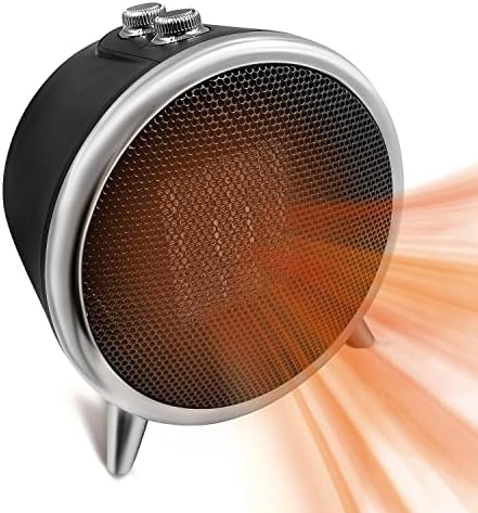 Comfort Zone 1500W Ceramic Space Heater with Thermostat and Safety Features