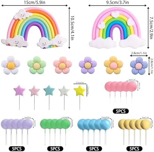 LAST HOE DOWN Rainbow Cake Toppers Boho Decor