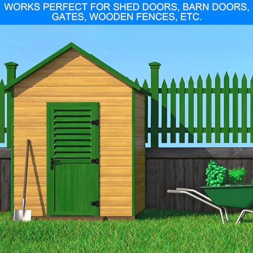 Heavy Duty Gate Hinges 35 Inch 4 Pack Black Iron Finish