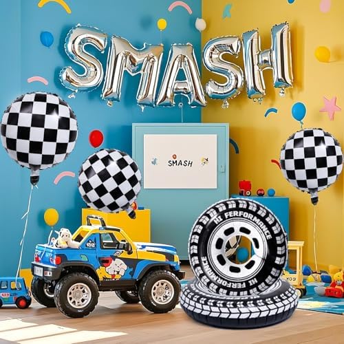 Monster Truck Birthday Decorations 145Pcs Set for Boys