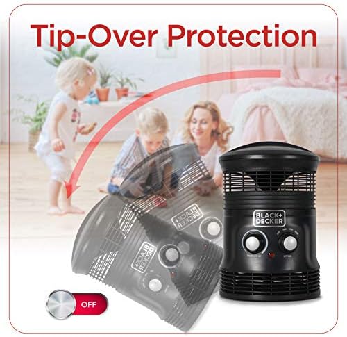 BlackDecker 360 Heater Fan Combo Portable Personal Space Heater