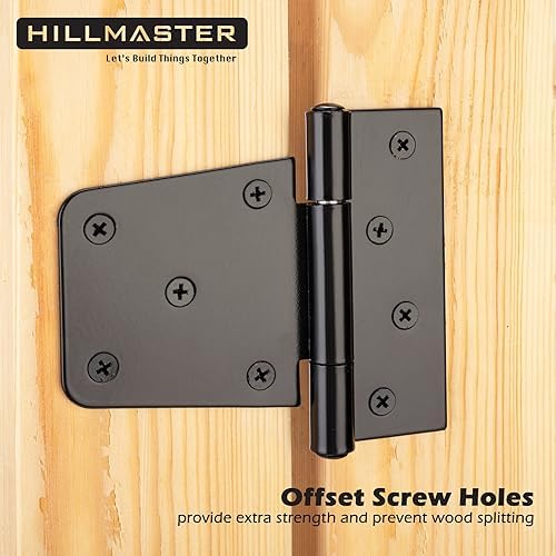 HILLMASTER 35 Inch Heavy Duty Gate Hinges 2 Pack