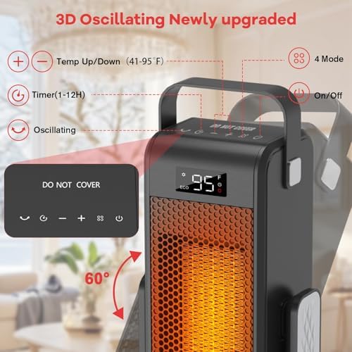 Verminget 3D Oscillating Electric Space Heater
