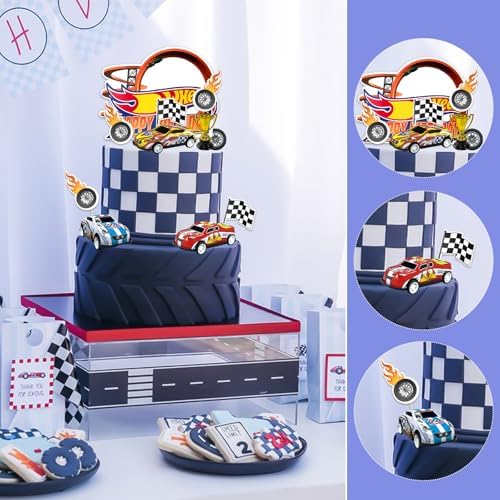 MEMOVAN Racing Car Cake Decorations 24PCS 1