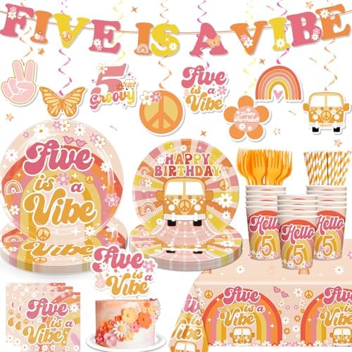 171pcs 5th Birthday Decorations Set for Girl