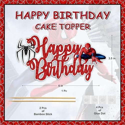 Seyal Spidr-Mn Birthday Cake Topper 1