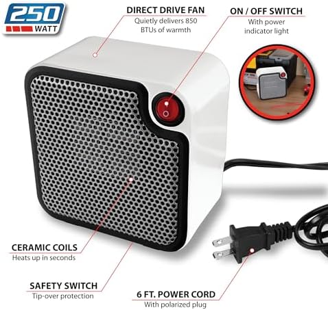 Performance Tool W5011 250W Personal Heater 1