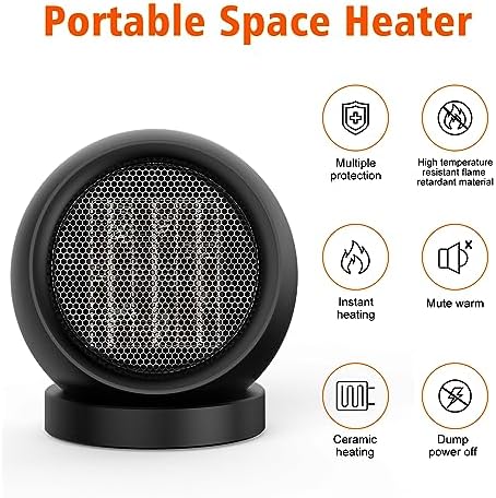 Safe Efficient Desk Heater with Automatic Shut Off