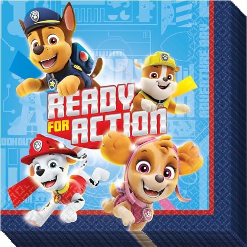 Paw Patrol Beverage Paper Napkins - 5x5 Pack of 16