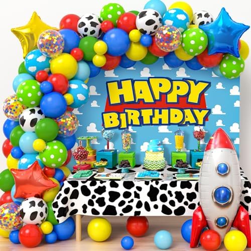 Winrayk 154Pcs Toy Story Birthday Decorations Set