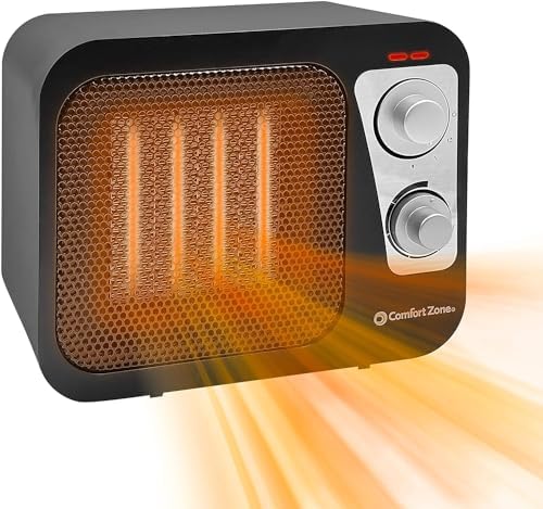 Comfort Zone 1500W Electric Space Heater with Retro Design