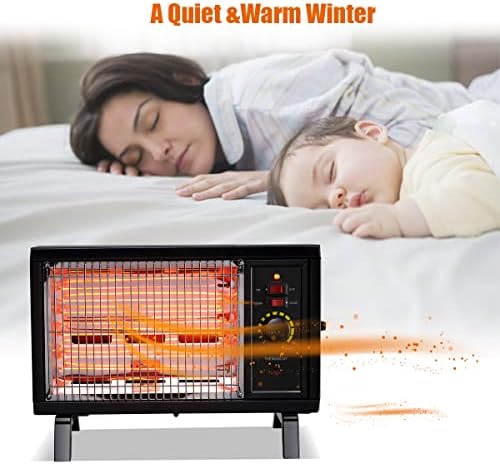 Homeleader ETL 1500W Portable Radiant Heater with Thermostat