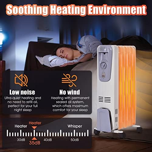 Tangkula 1500W Oil Filled Radiator Heater with 3 Settings 1