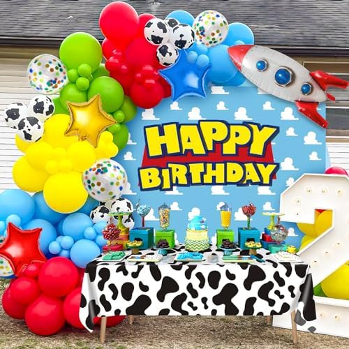 Winrayk 154Pcs Toy Story Birthday Decorations Set