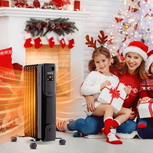 COSTWAY Oil Filled Radiator Heater with 3 Heat Settings