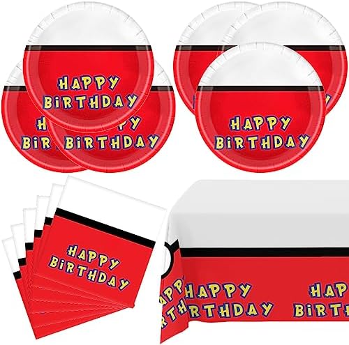 OULUN Cartoon Animation 20-Piece Party Tableware Set