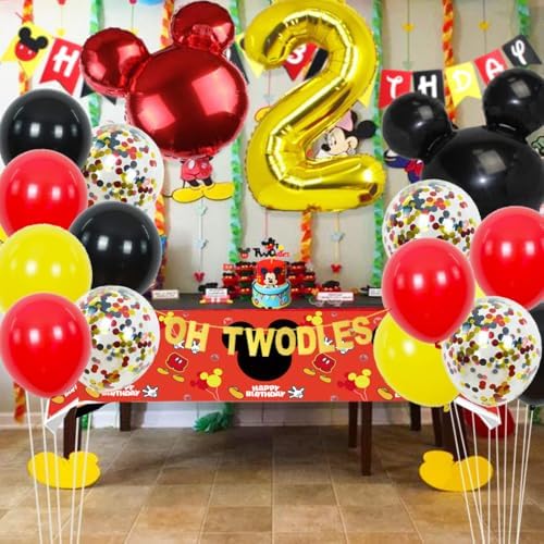 Nyhpar Mickey Mouse 2nd Birthday Party Decorations Set