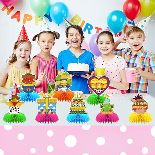 OU RUI 8Pcs Toy Cartoon Birthday Centerpieces