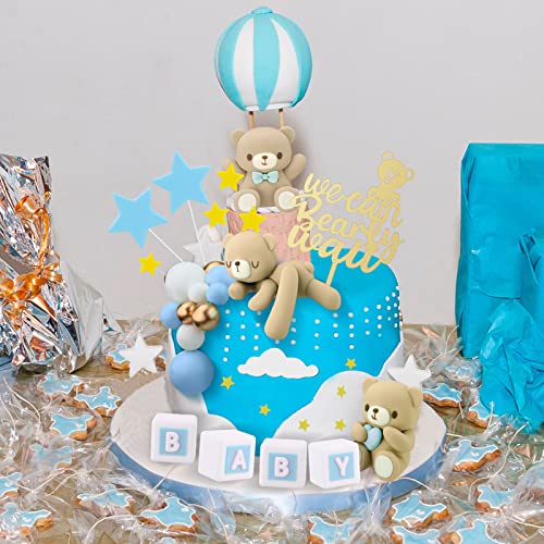 Yinder Bear Cake Toppers Set for Birthday and Baby Shower