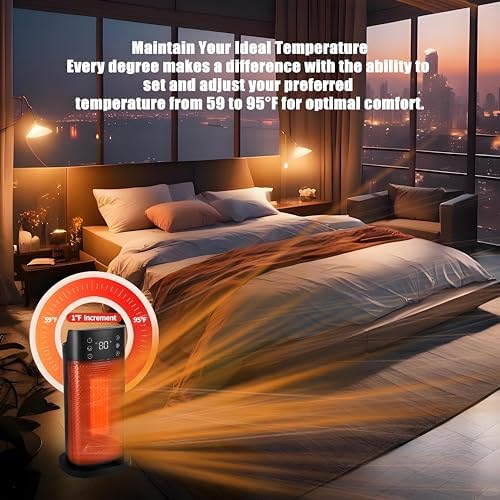 BNTET Portable Space Heater with Remote and Thermostat