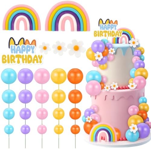 ProSuites 63 Pcs Non-Edible Cake Toppers Set