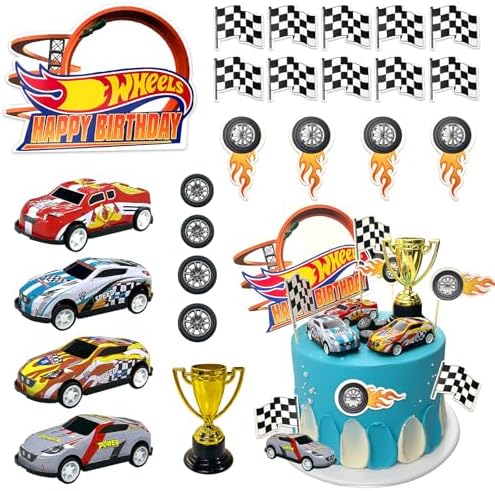 MEMOVAN Racing Car Cake Decorations 24PCS 1