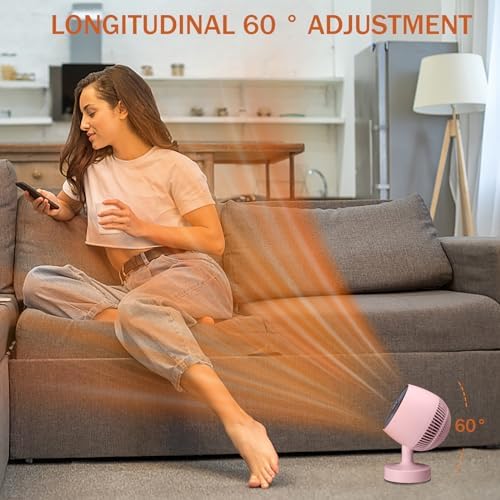 LIEWET 1200W Mini Desk Heater with 160 Auto Oscillation