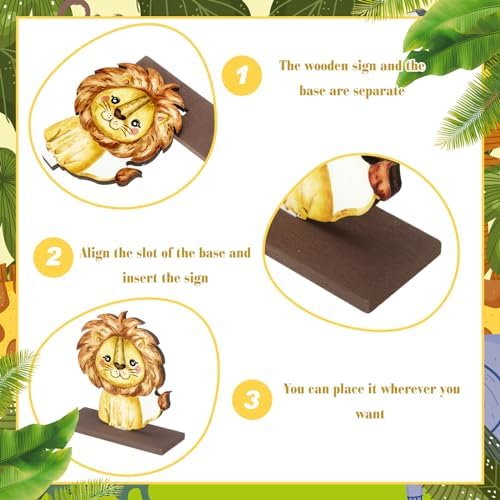 Yaomiao Jungle Animal Baby Shower Centerpieces