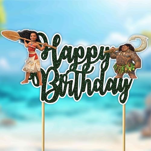 Mona Happy Birthday Cake Topper - Island Princess Theme