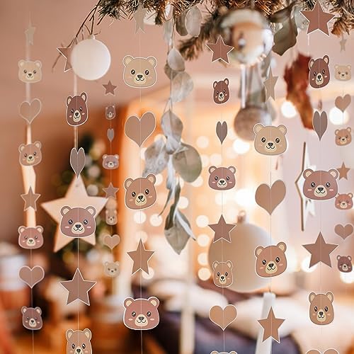 Urlax Bear Birthday Party Decorations Brown