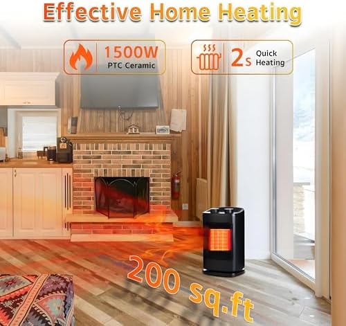 BNTET Space Heater Indoor 1500W PTC Ceramic Portable
