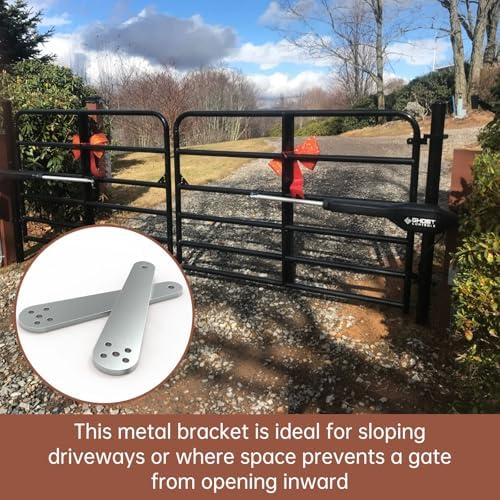 Push to Open Gate Bracket for Mighty Mule Automatic Gate Openers - Silver