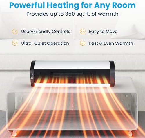 Senville 1500W Electric Space Heater with Remote Control