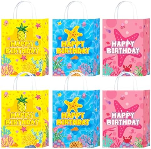 WENATIE 15Pcs Cartoon Sponge Gift Bags for Kids 1