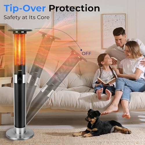 SereneLife Infrared Heater 1500W Portable with Remote Control