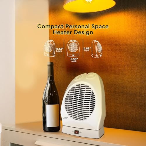 Comfort Zone Oscillating Heater with Thermostat and Fan-Forced Cooling