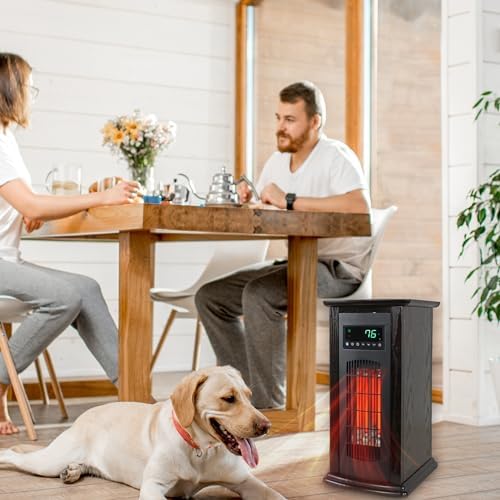 LifePro Tower Space Heater with Remote - Black