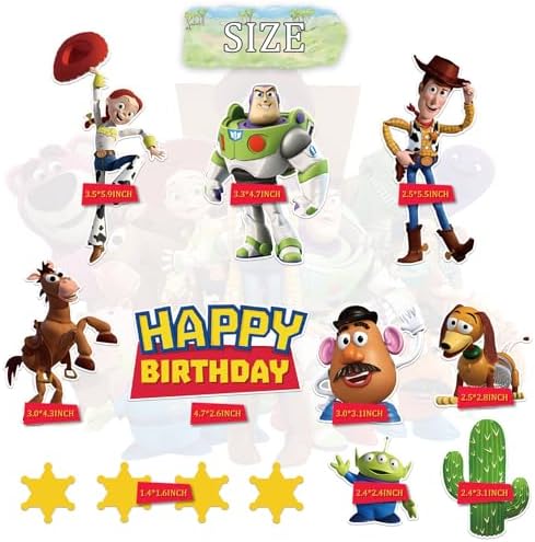 FOTN Cake Toppers 14Pcs Non-Edible Cupcake Party Decorations