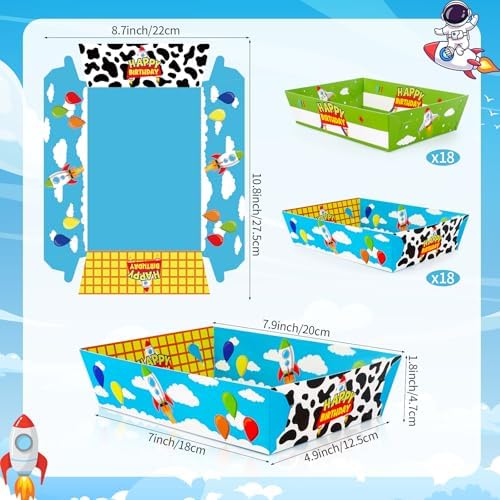 36 Pcs Cartoon Story Themed Plates for Parties