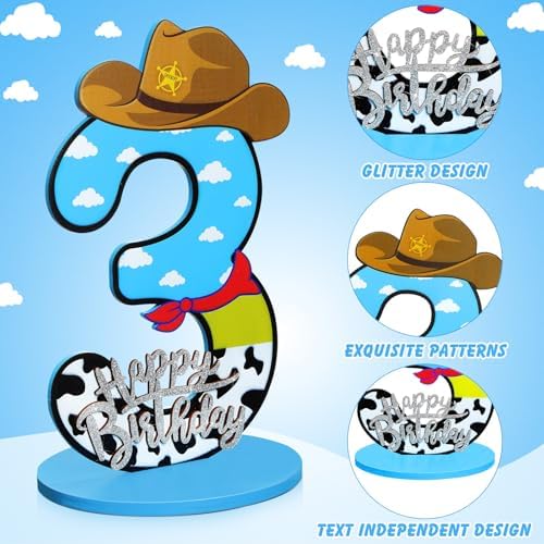 Vercraft Toy Birthday Wooden Number Sign 3rd Birthday Decor