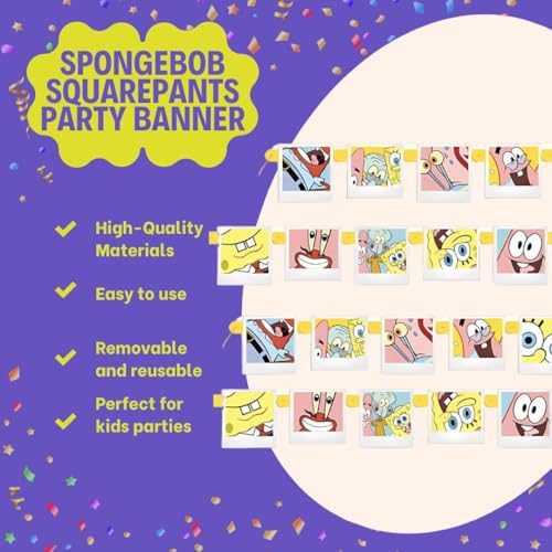 Unique SpongeBob SquarePants Decor Banner - Fun Party Decoration