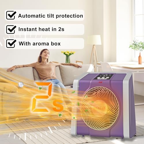 HEATIT Electric Space Heater with Thermostat and 12H Timer