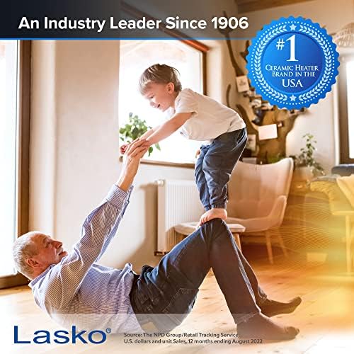 Lasko Small Ceramic Space Heater for Home and Bathroom Use