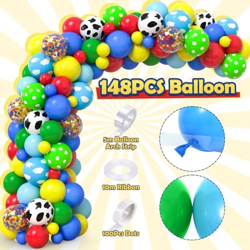 Winrayk 154Pcs Toy Story Birthday Decorations Set