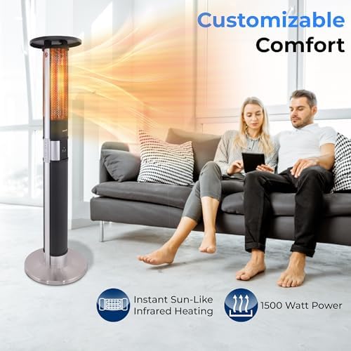 SereneLife Infrared Heater 1500W Portable with Remote Control