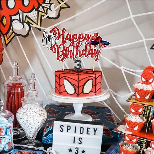 Seyal Spidr-Mn Birthday Cake Topper 1