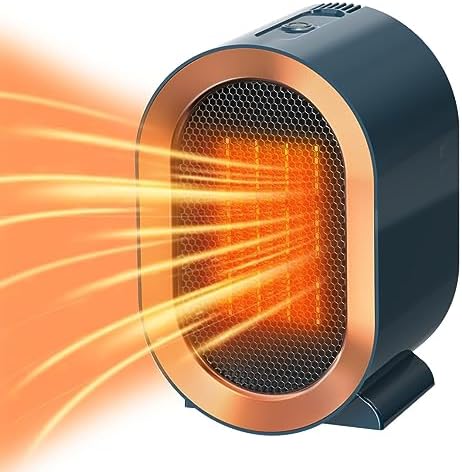 Bubbacare 1200W Electric Space Heater with Thermostat and Quiet Fan