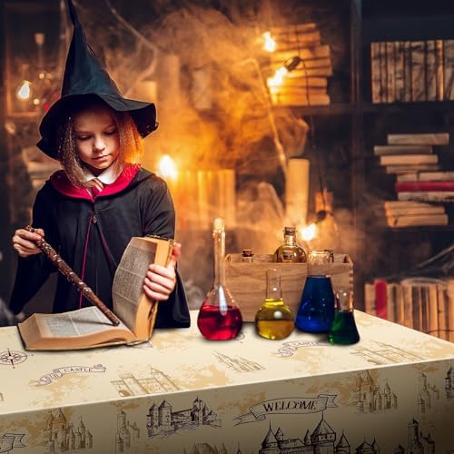 WovWeave 3 Pcs Wizard Tablecloth Decorations for Halloween Party
